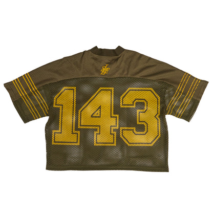 ROBINSON MESH JERSEY [ARMY/YELLOW]